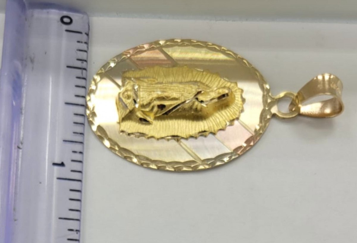 10KT VIRGIN MARY BRAND NEW, REAL GOLD PENDANT