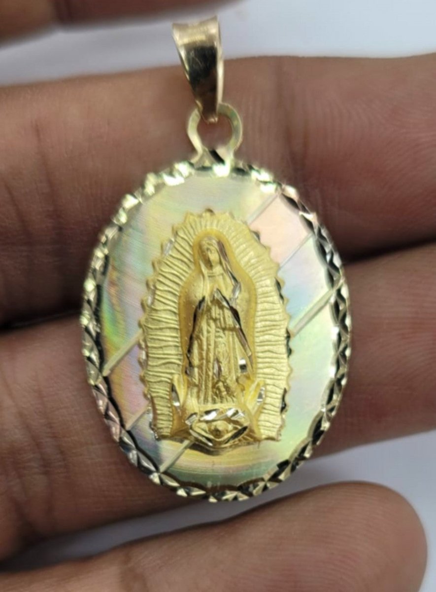 10KT VIRGIN MARY BRAND NEW, REAL GOLD PENDANT