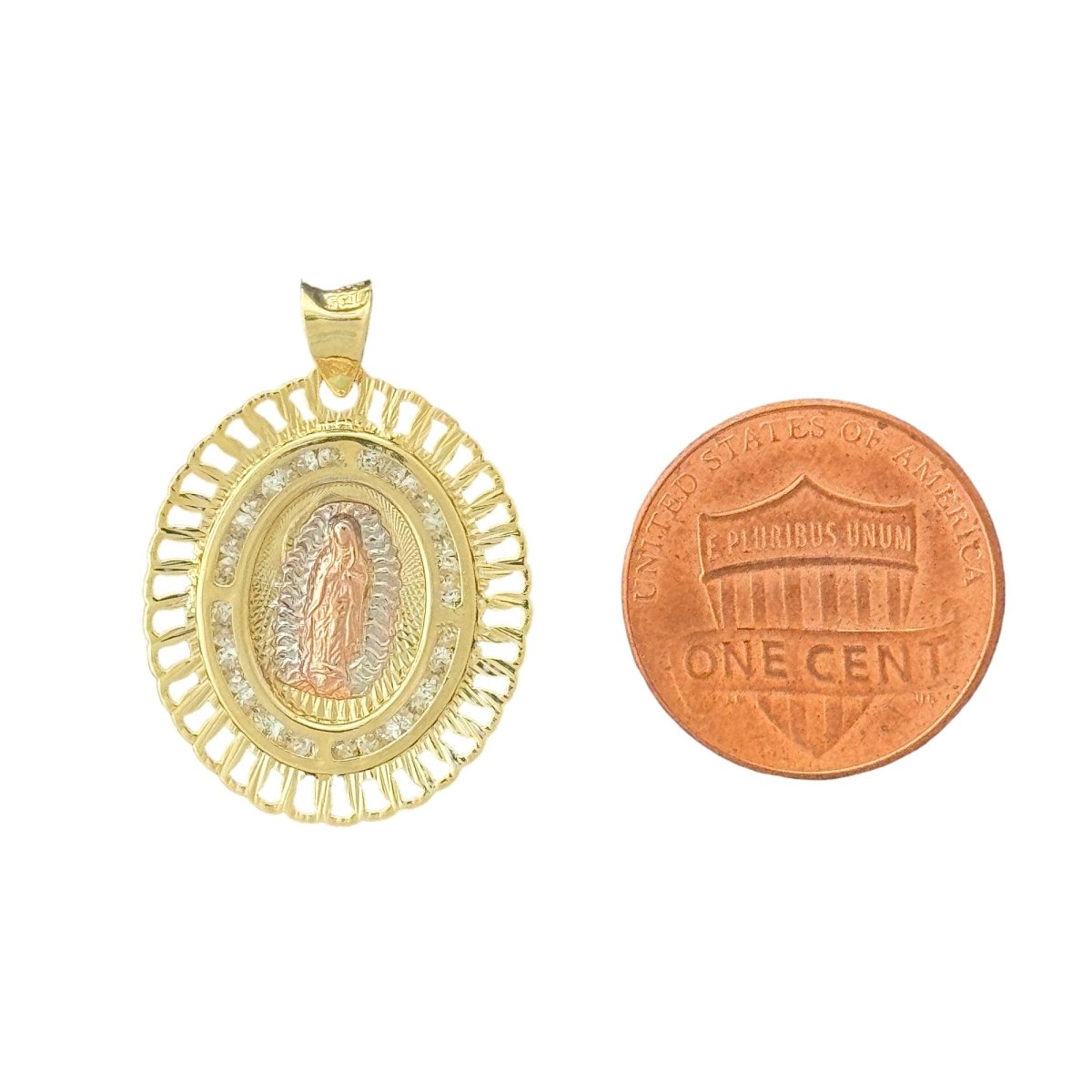 10KT Virgin Mary Pendant, 1.28g