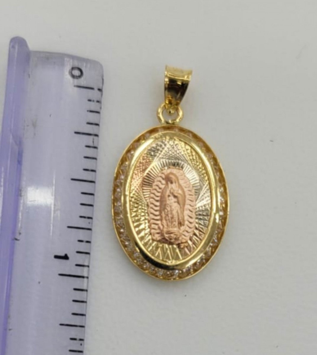 10KT Virgin mary Real Gold pendant Diamond cut, Brand New, Premium Quality