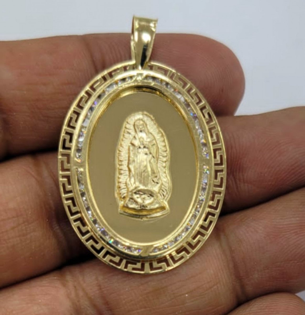 10KT Virgin Mary real yellow gold Pendant,