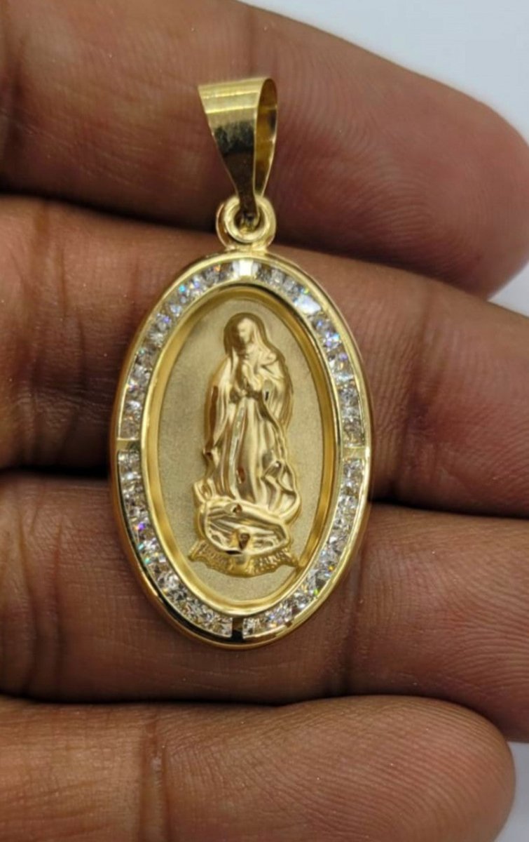 10KT Virgin Mary real yellow gold Pendant, Brand new