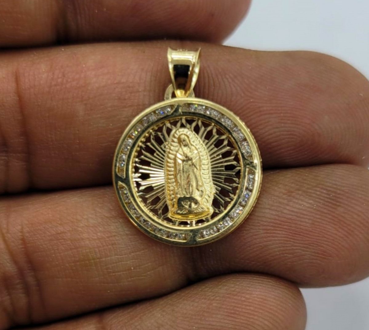 10KT Virgin Mary Yellow gold Pendant,