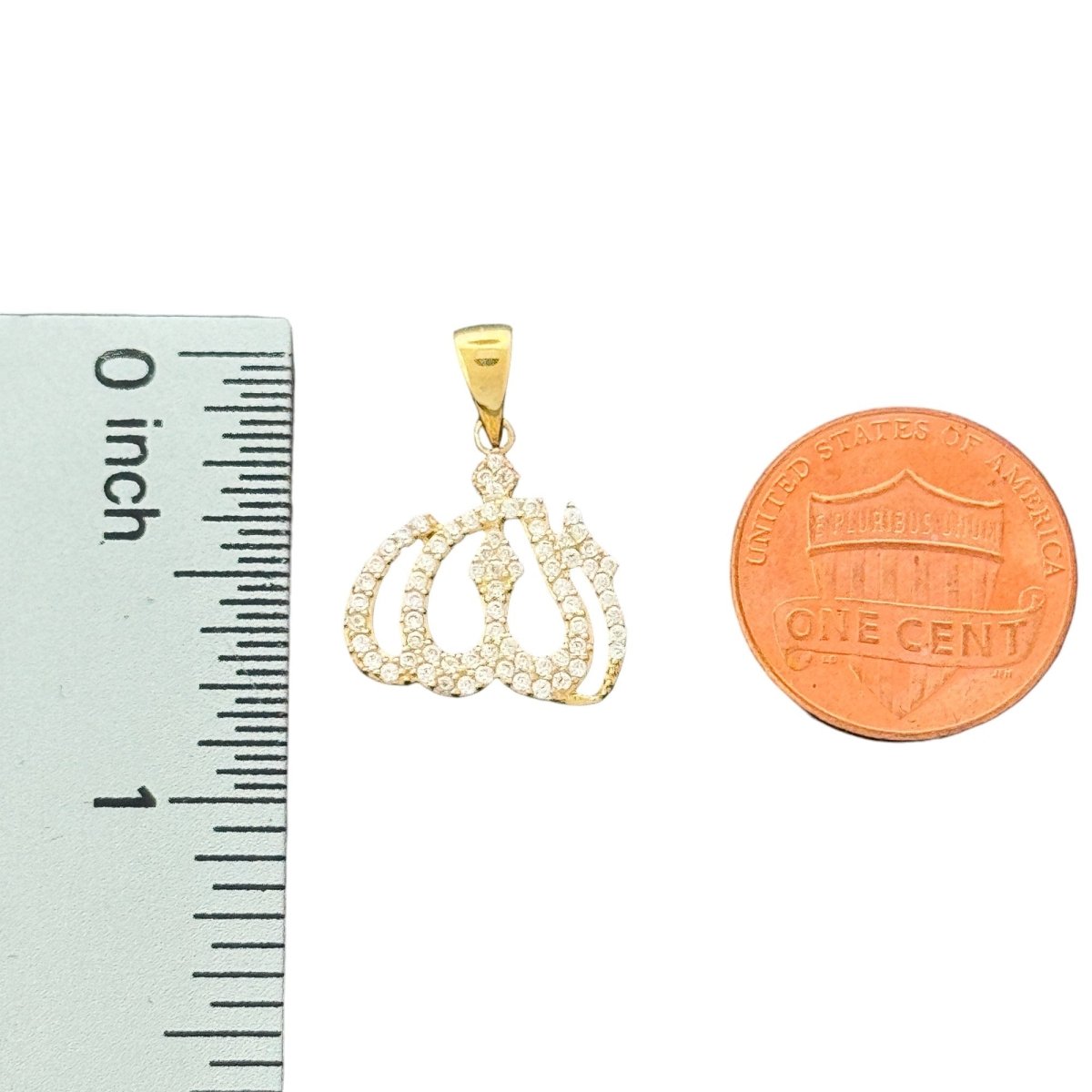 10KT Yellow Gold Allah Pendant, 1.4g