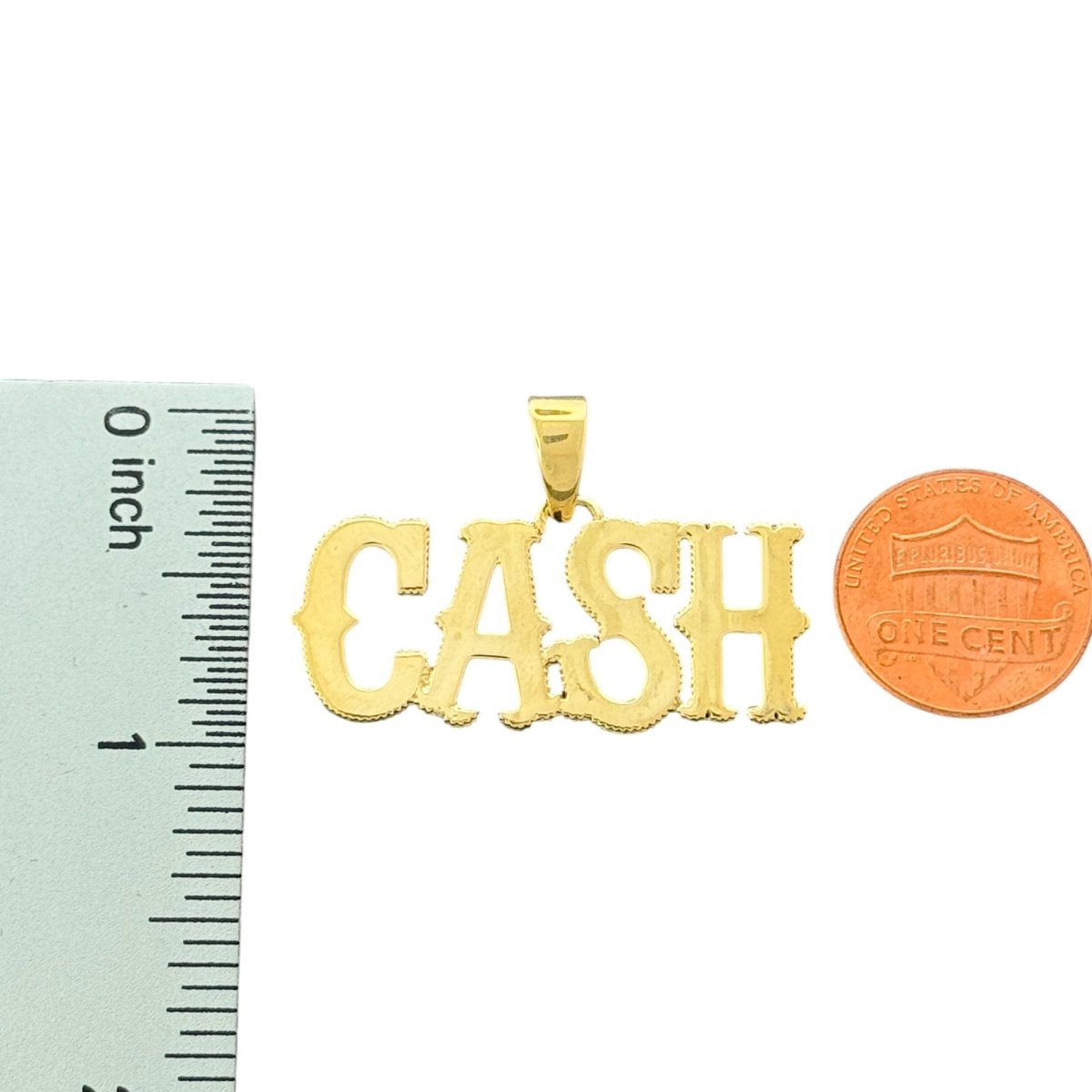 10KT Yellow Gold CASH Pendant, 4.96g