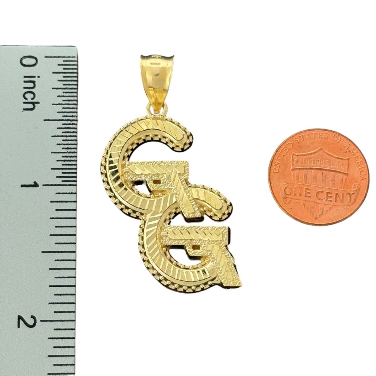 10KT Yellow Gold GG Pendant, 5.08g