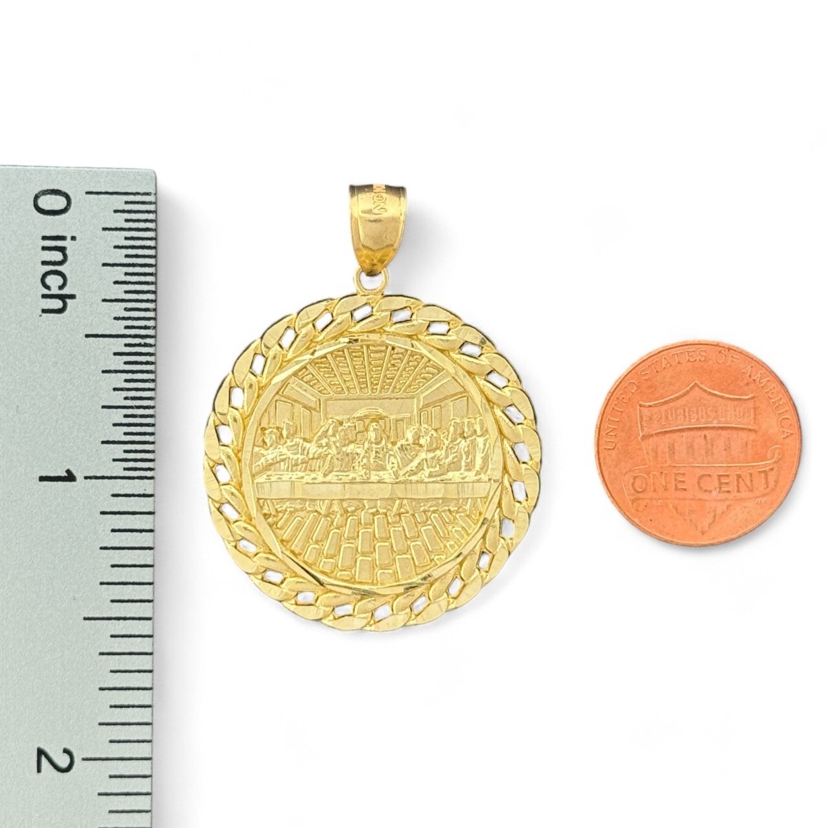 10KT Yellow Gold Last Supper Pendant - 5.2g