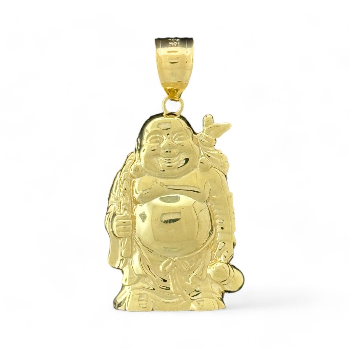 10KT Yellow Gold Laughing Buddha Pendant