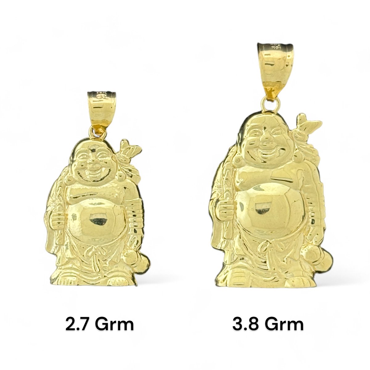 10KT Yellow Gold Laughing Buddha Pendant