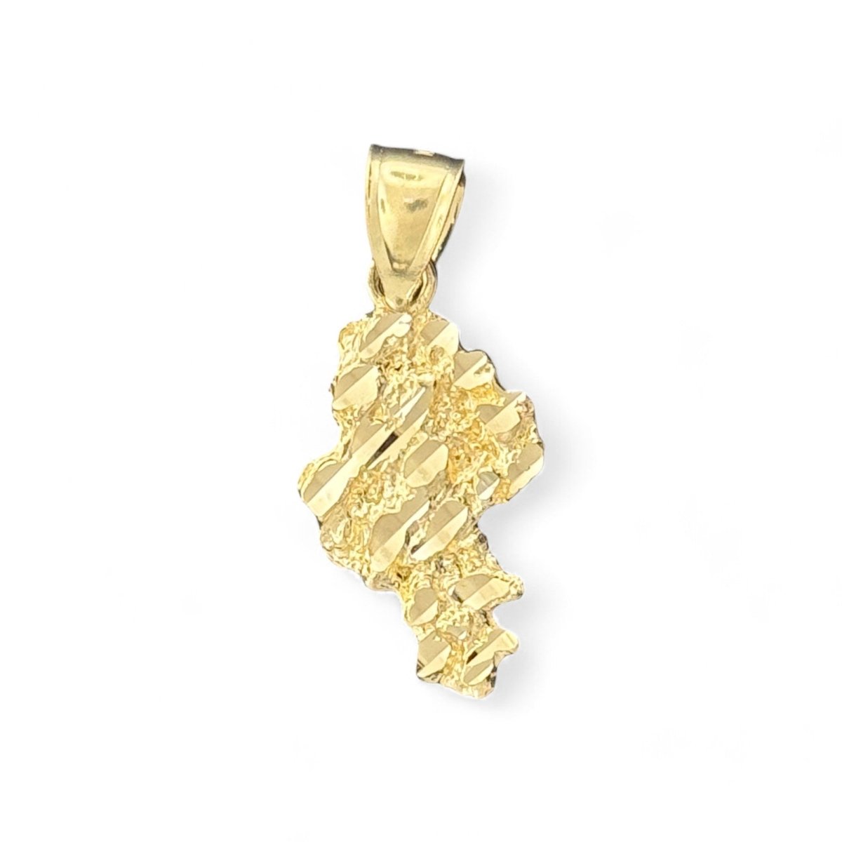 10KT Yellow Gold Mini Texas Nugget Pendant - 1.3 Grm