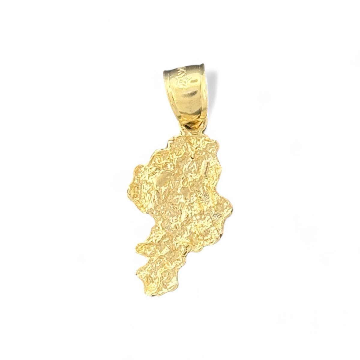 10KT Yellow Gold Mini Texas Nugget Pendant - 1.3 Grm