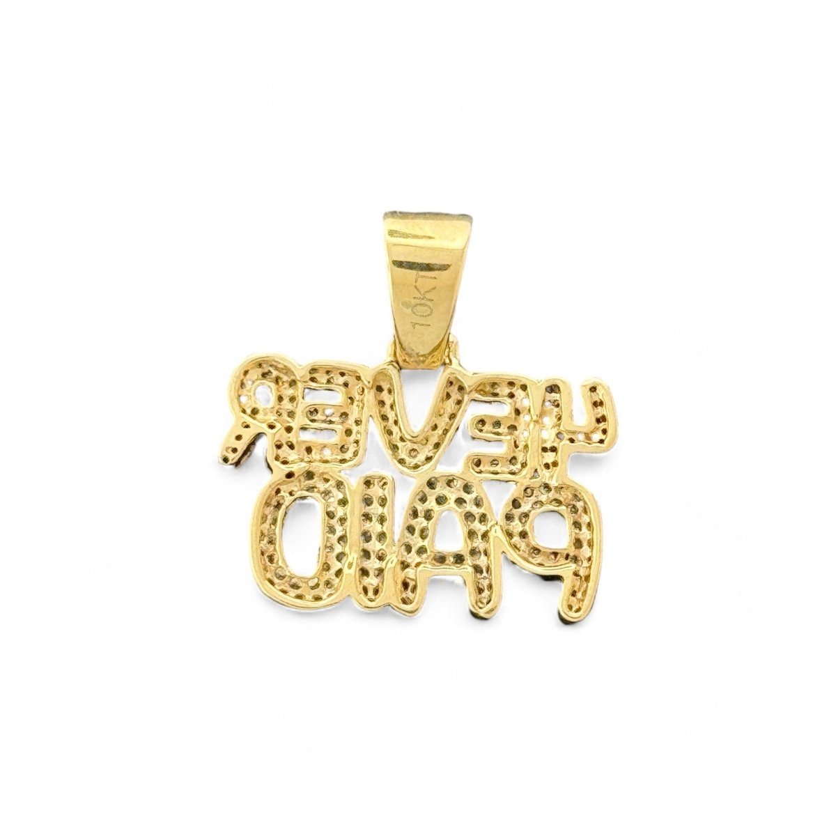 10KT Yellow Gold Never Paid Pendant, 3.6g