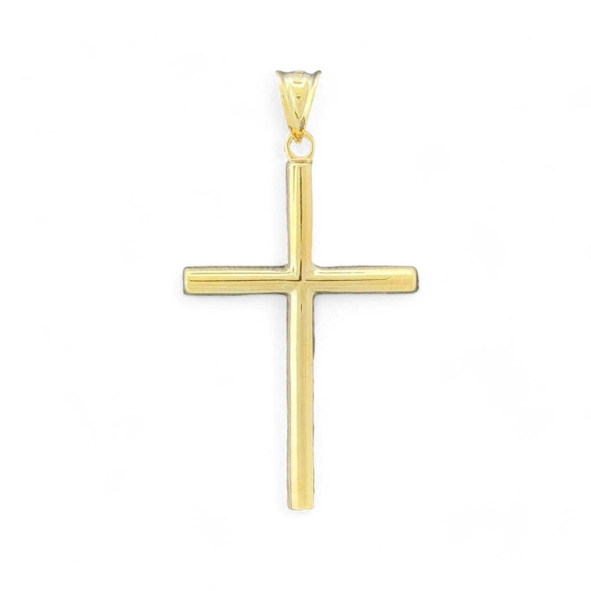 10KT Yellow Gold Piped Cross Pendant