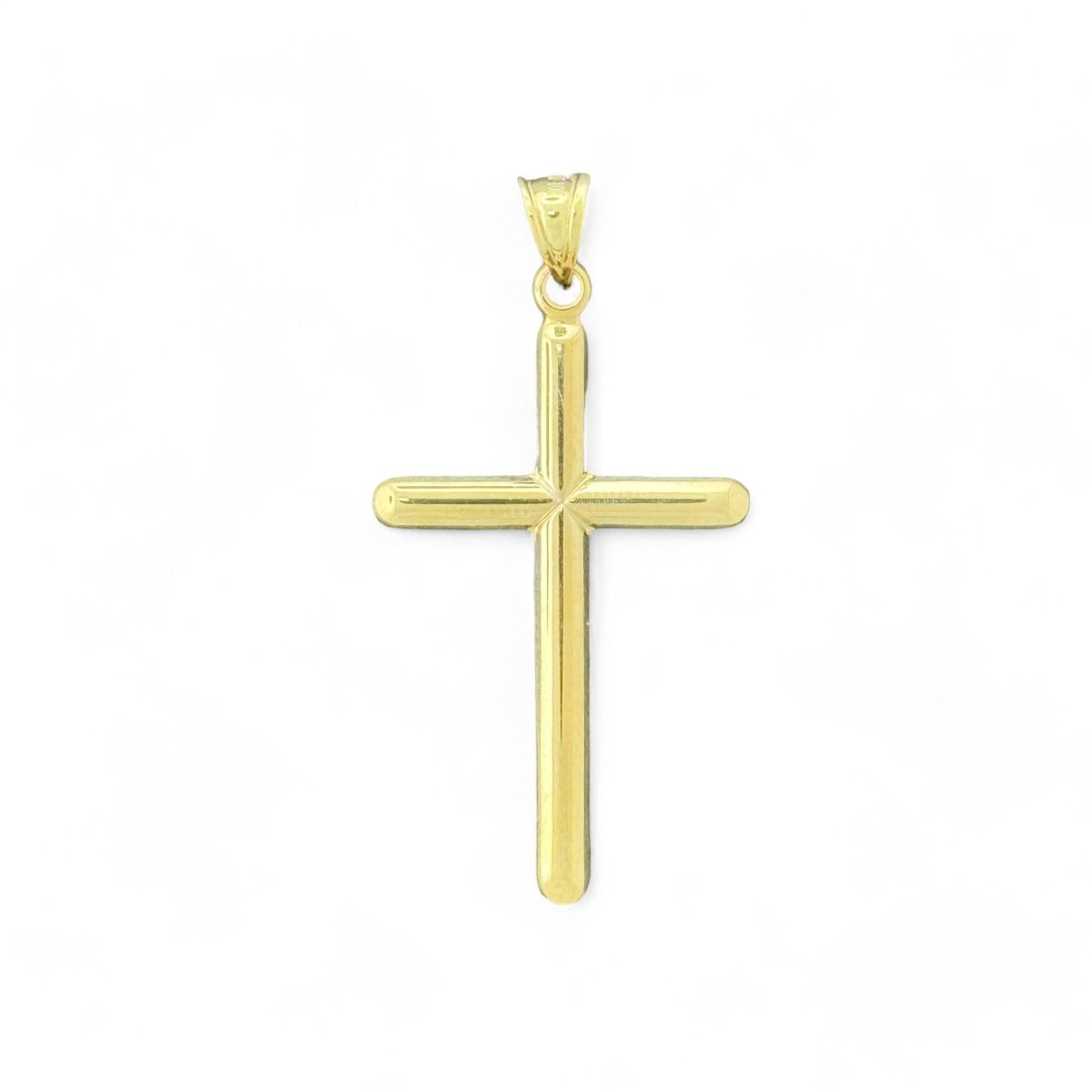 10KT Yellow Gold Plain Cross Pendant