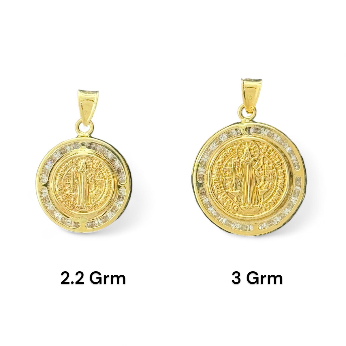 10KT Yellow Gold Saint Benedict Medal Pendant