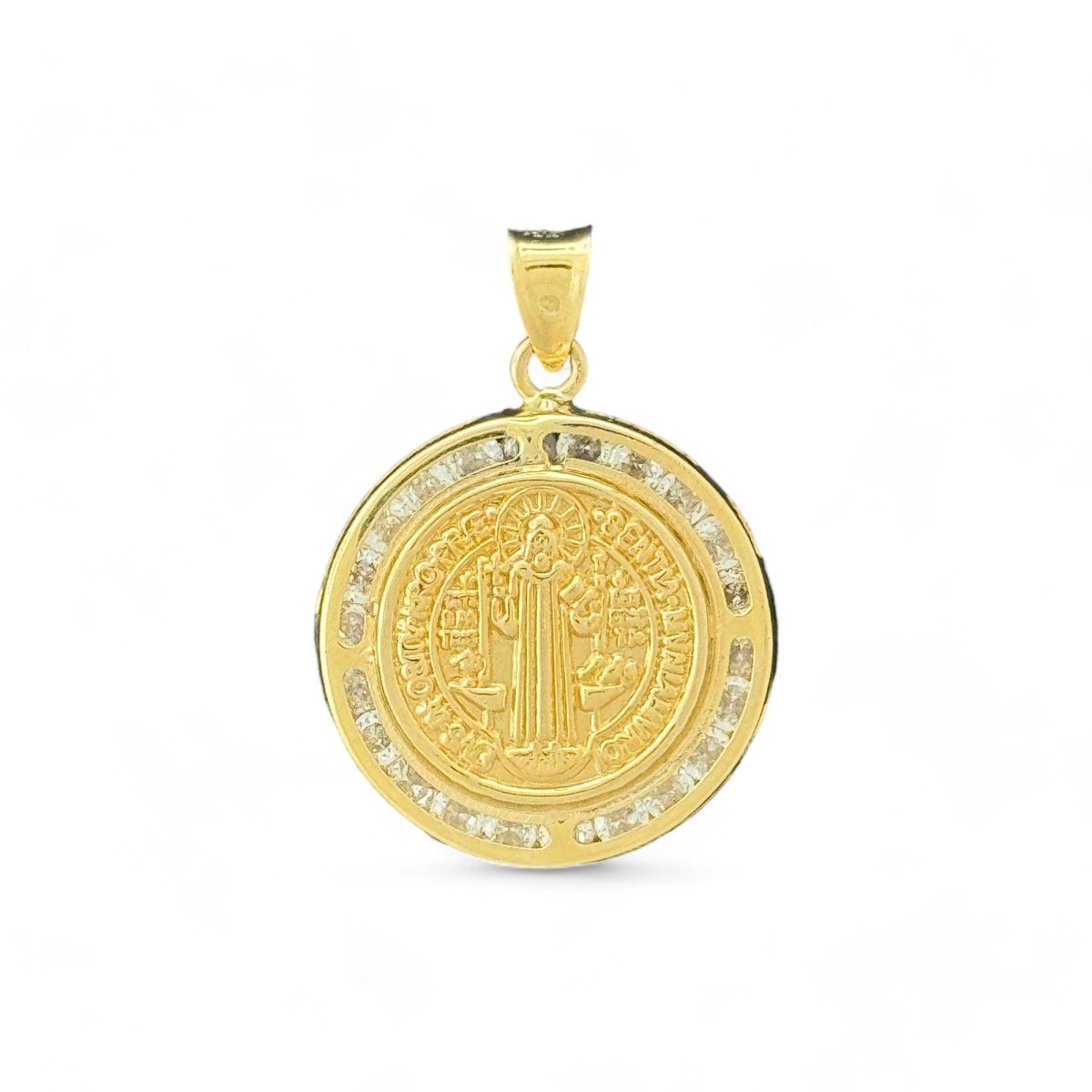 10KT Yellow Gold Saint Benedict Medal Pendant