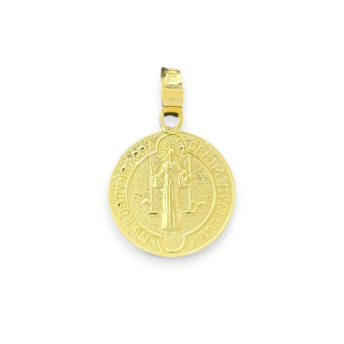 10KT Yellow Gold Saint Benedict Medal Pendant