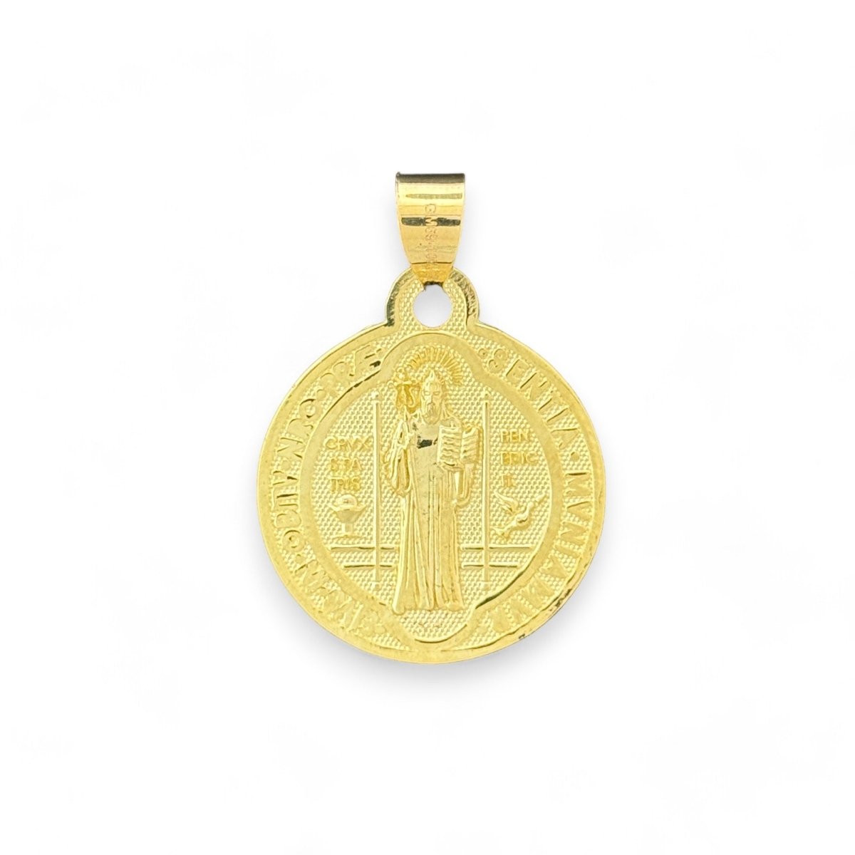 10KT Yellow Gold Saint Benedict Medal Pendant