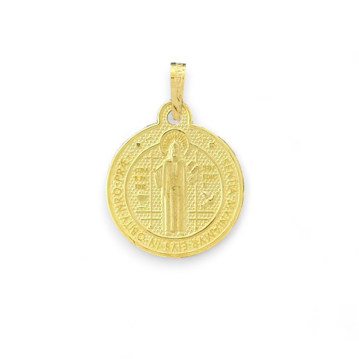 10KT Yellow Gold Saint Benedict Medal Pendant