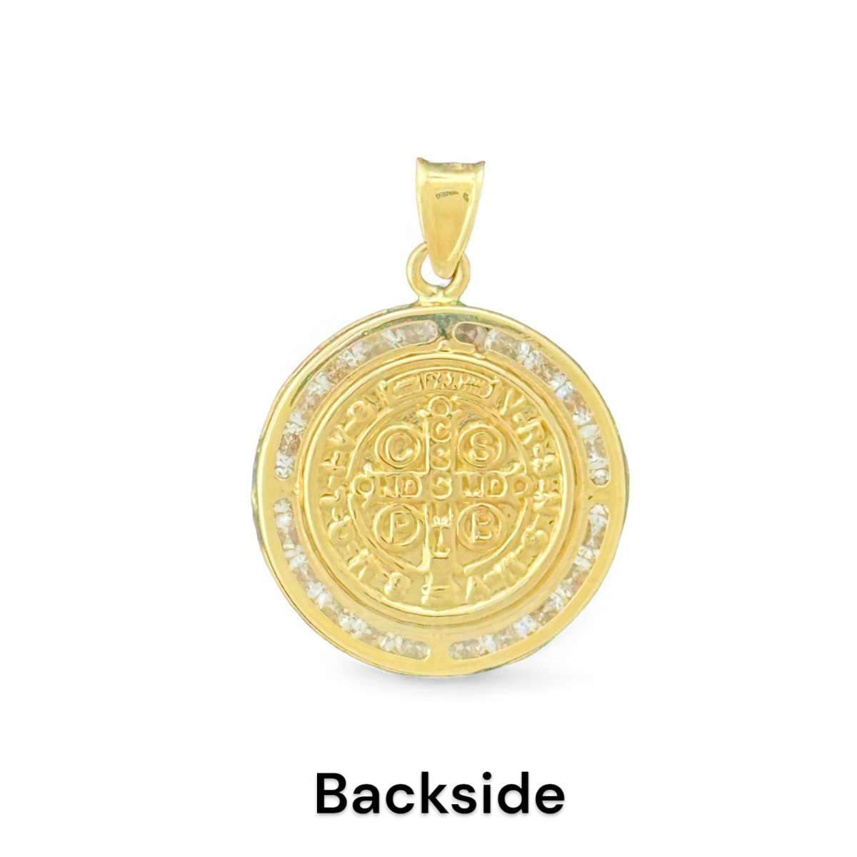 10KT Yellow Gold Saint Benedict Medal Pendant