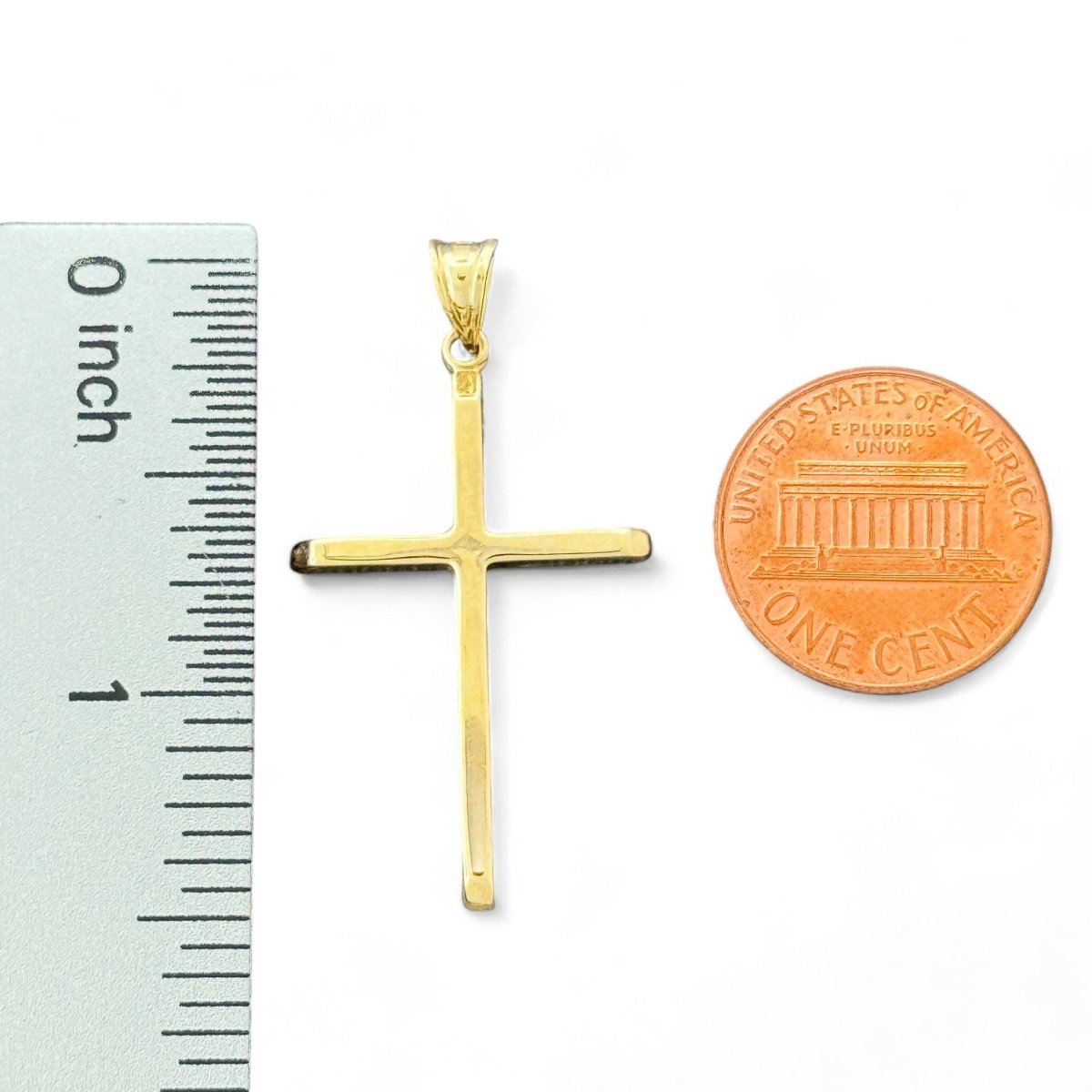 10KT Yellow Gold Simple Cross Pendant