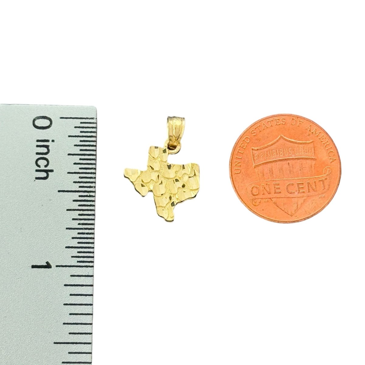 10KT Yellow Gold Texas Nugget Pendant - 0.7g