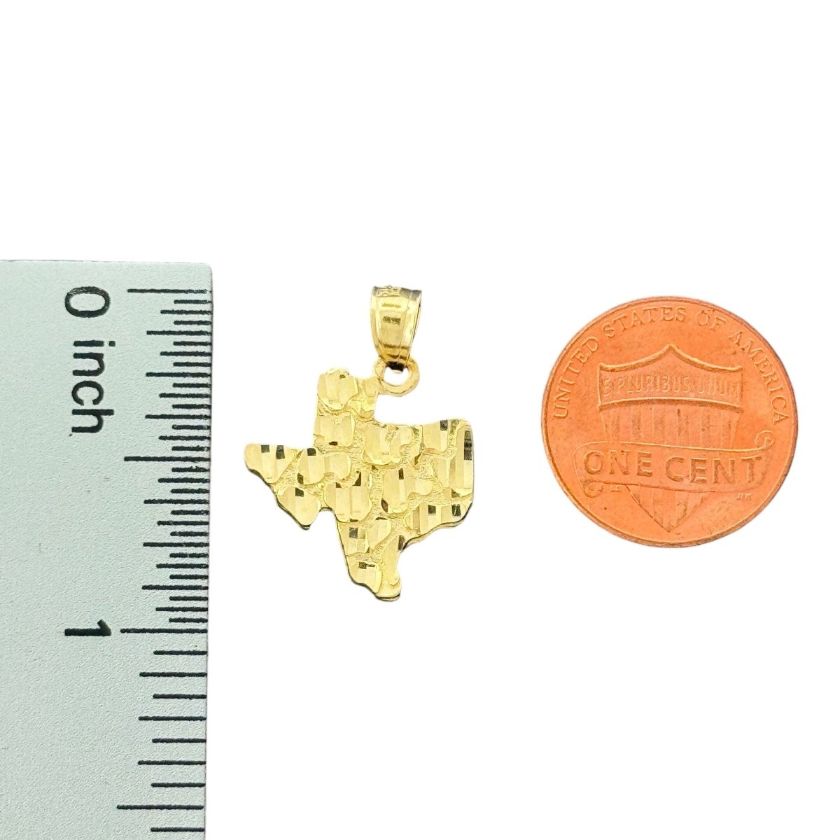 10KT Yellow Gold Texas Nugget Pendant - 1.4g