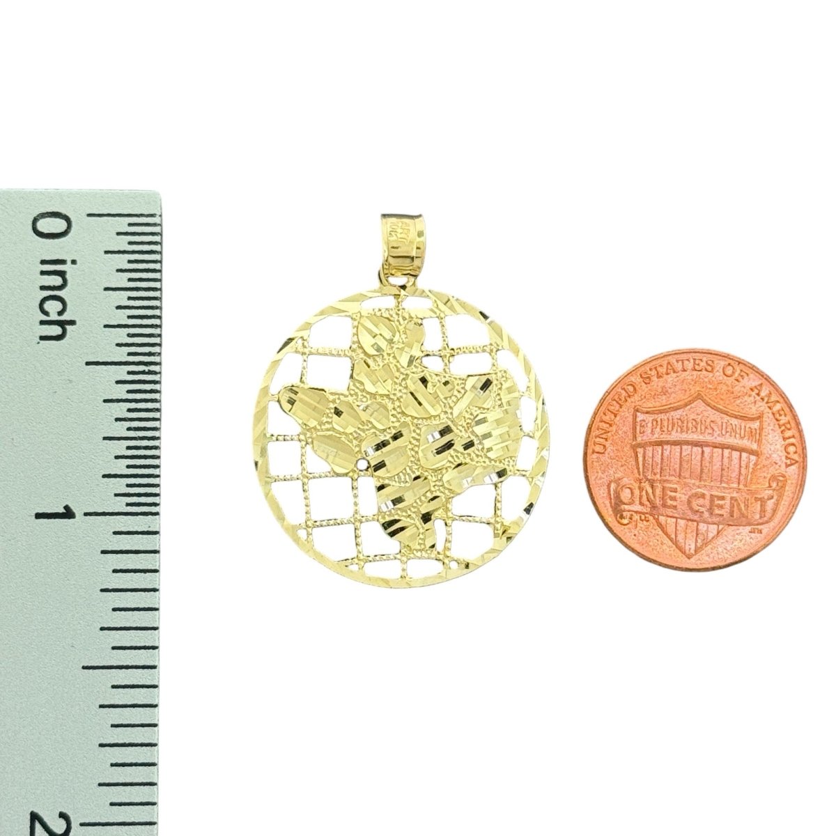 10KT Yellow Gold Texas Nugget Pendant - 2.86g