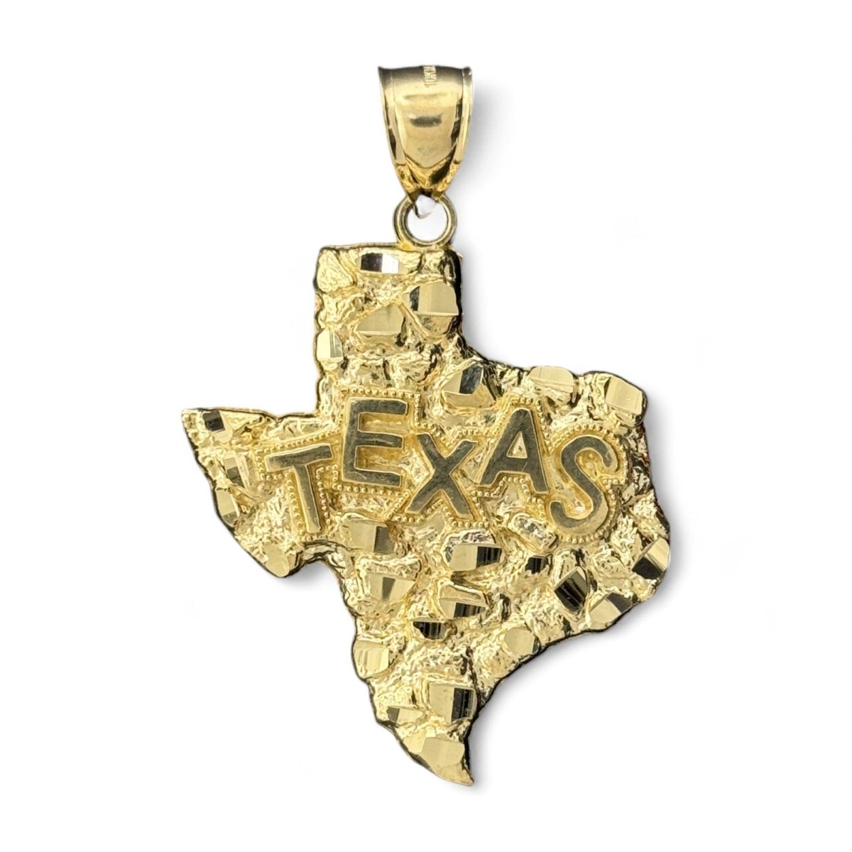 10KT Yellow Gold Texas State Nugget Pendant - 6g