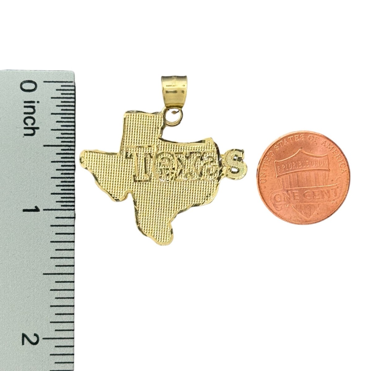 10KT Yellow Gold Texas State Pendant - 4.3g