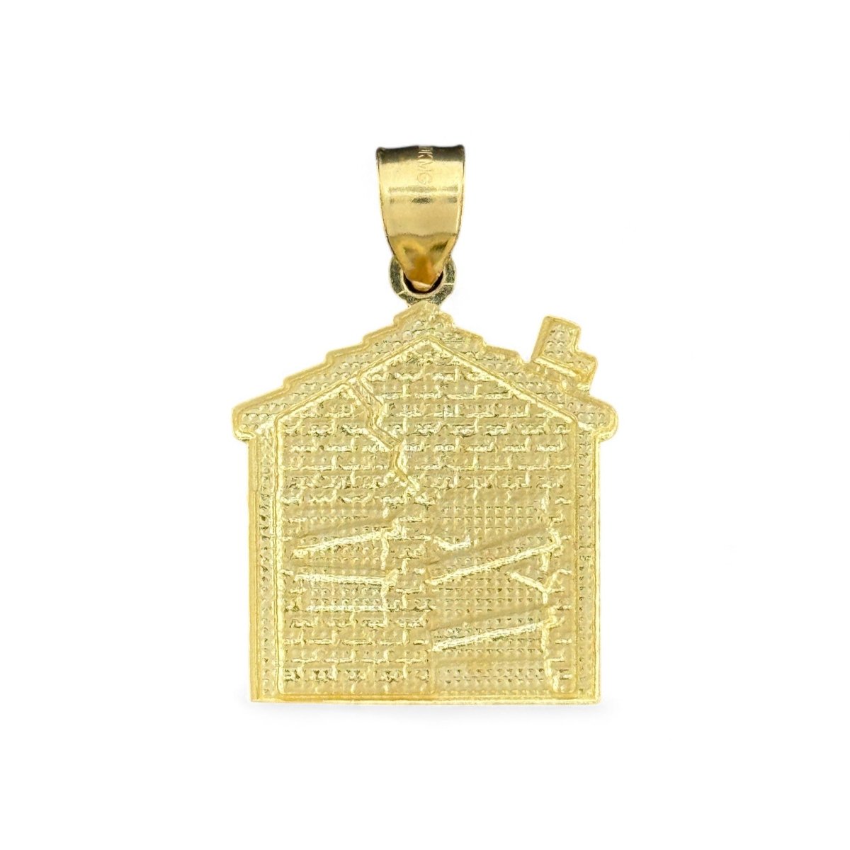 10KT Yellow Gold Trap House Pendant
