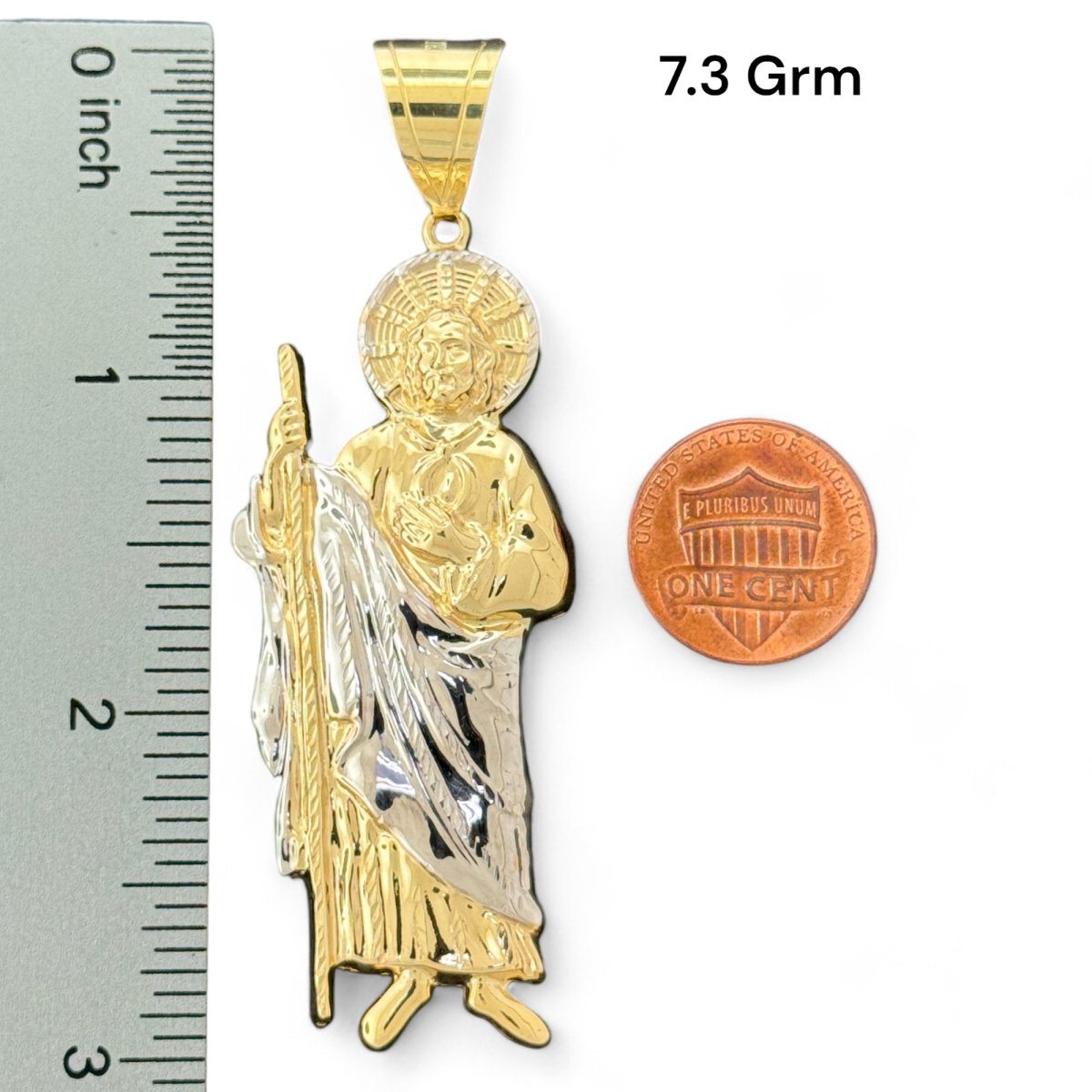 10KT Yellow Gold Two - Tone Saint Jude Pendants