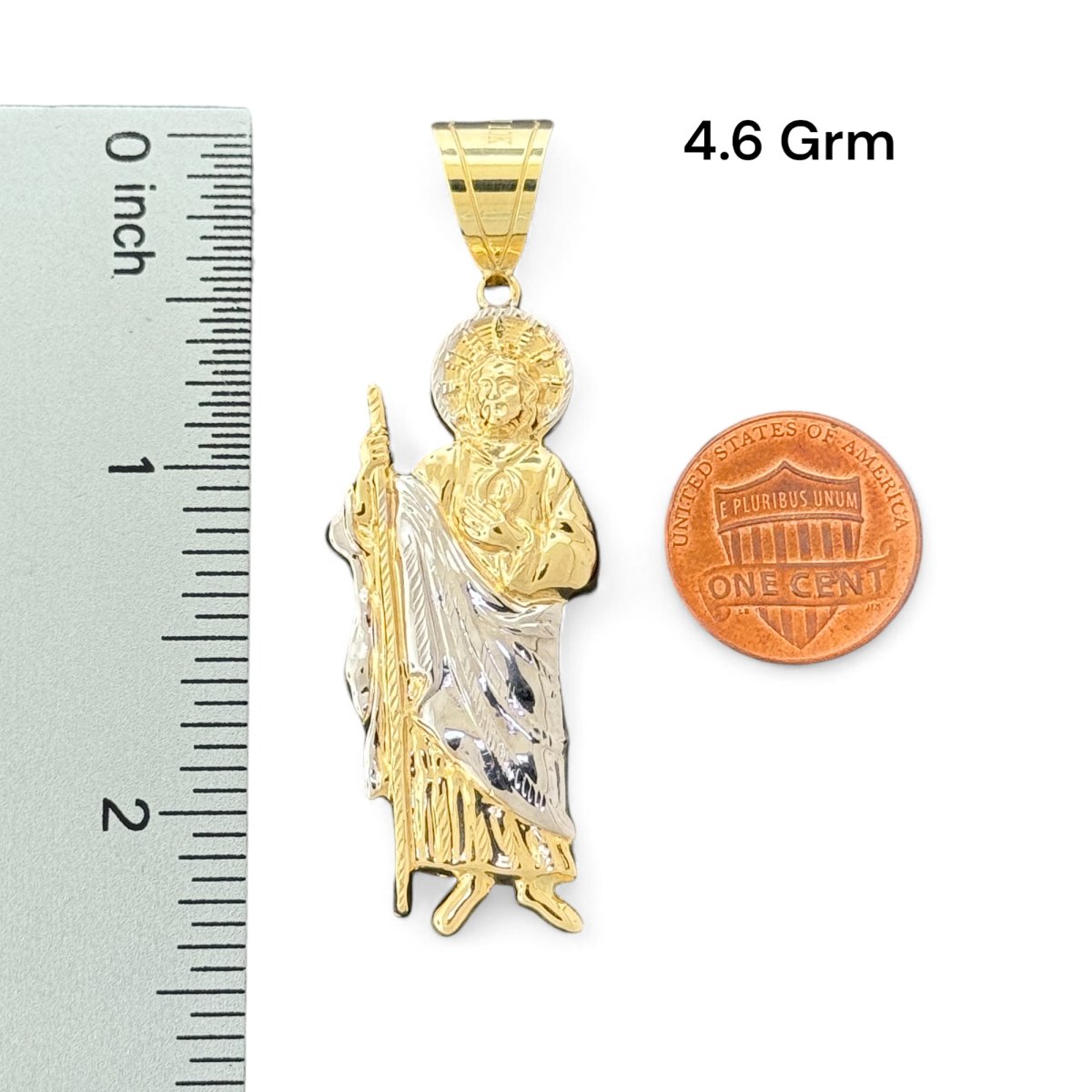 10KT Yellow Gold Two - Tone Saint Jude Pendants