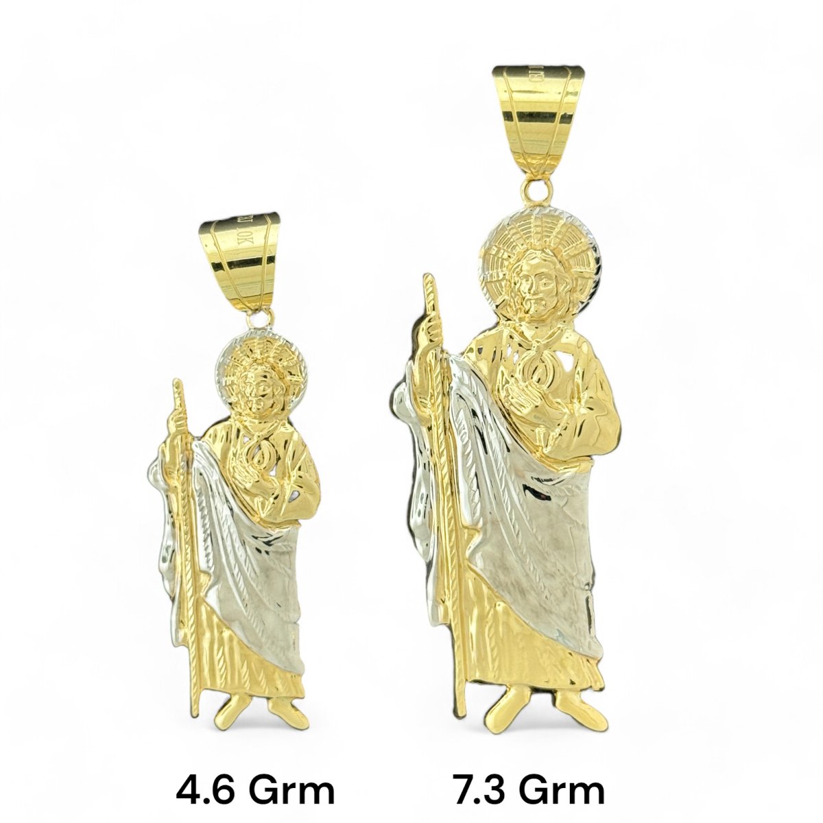 10KT Yellow Gold Two - Tone Saint Jude Pendants