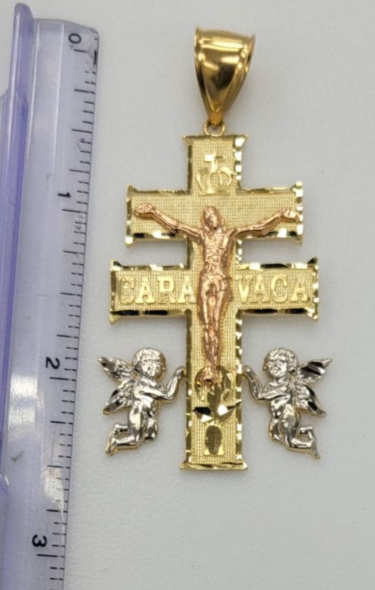 14KT CROSS real gold Pendant Brand New
