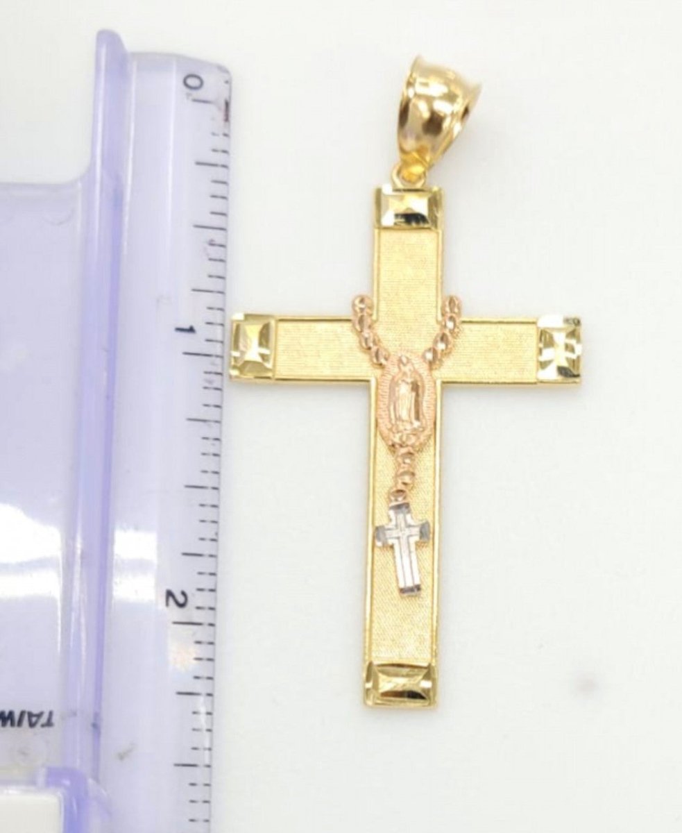 14KT CROSS real gold Pendant, Brand New