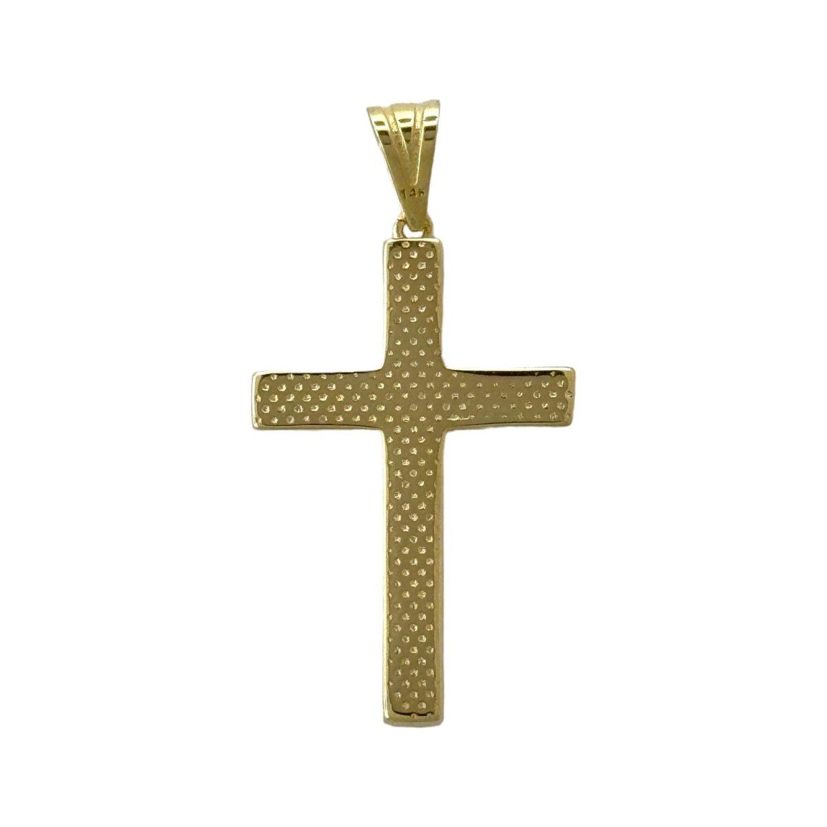 14KT Gold Cross Pendant - 3mm Bail, 1.63 Grams.