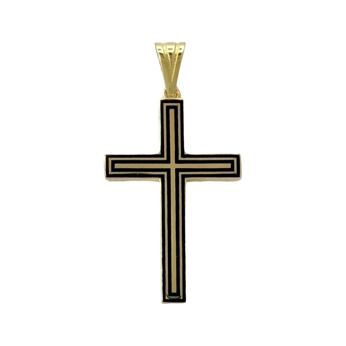 14KT Gold Cross Pendant - 3mm Bail, 1.63 Grams.