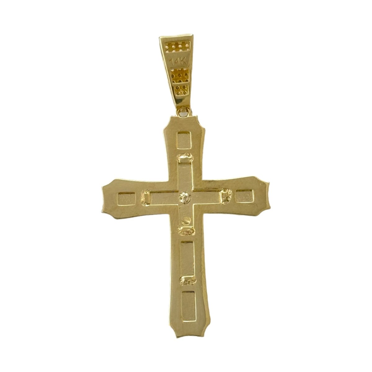 14KT Gold Cross Pendant - 3mm Bail, 3.37 Grams.