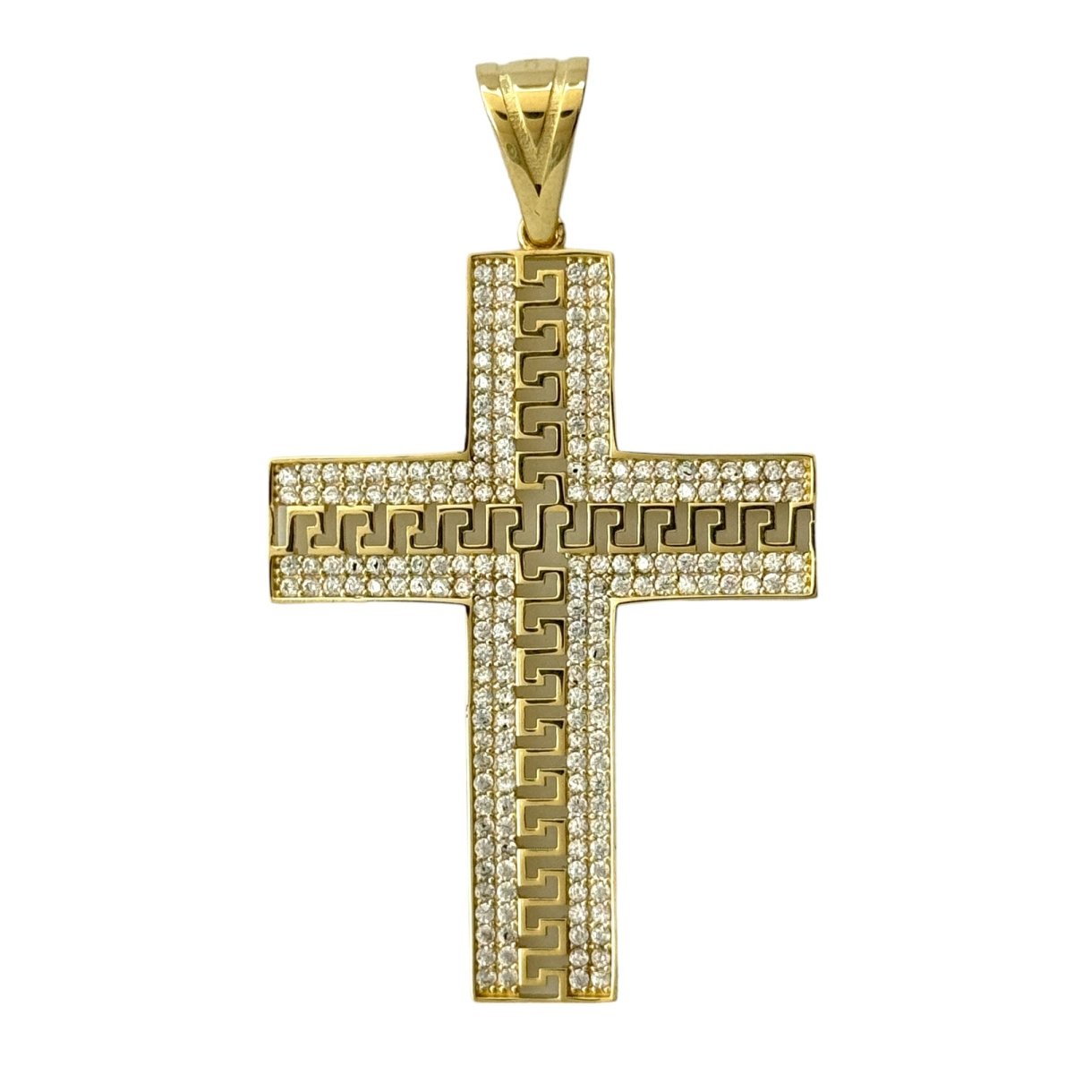 14KT Gold Cross Pendant - 5mm Bail, 5.80 Grams.