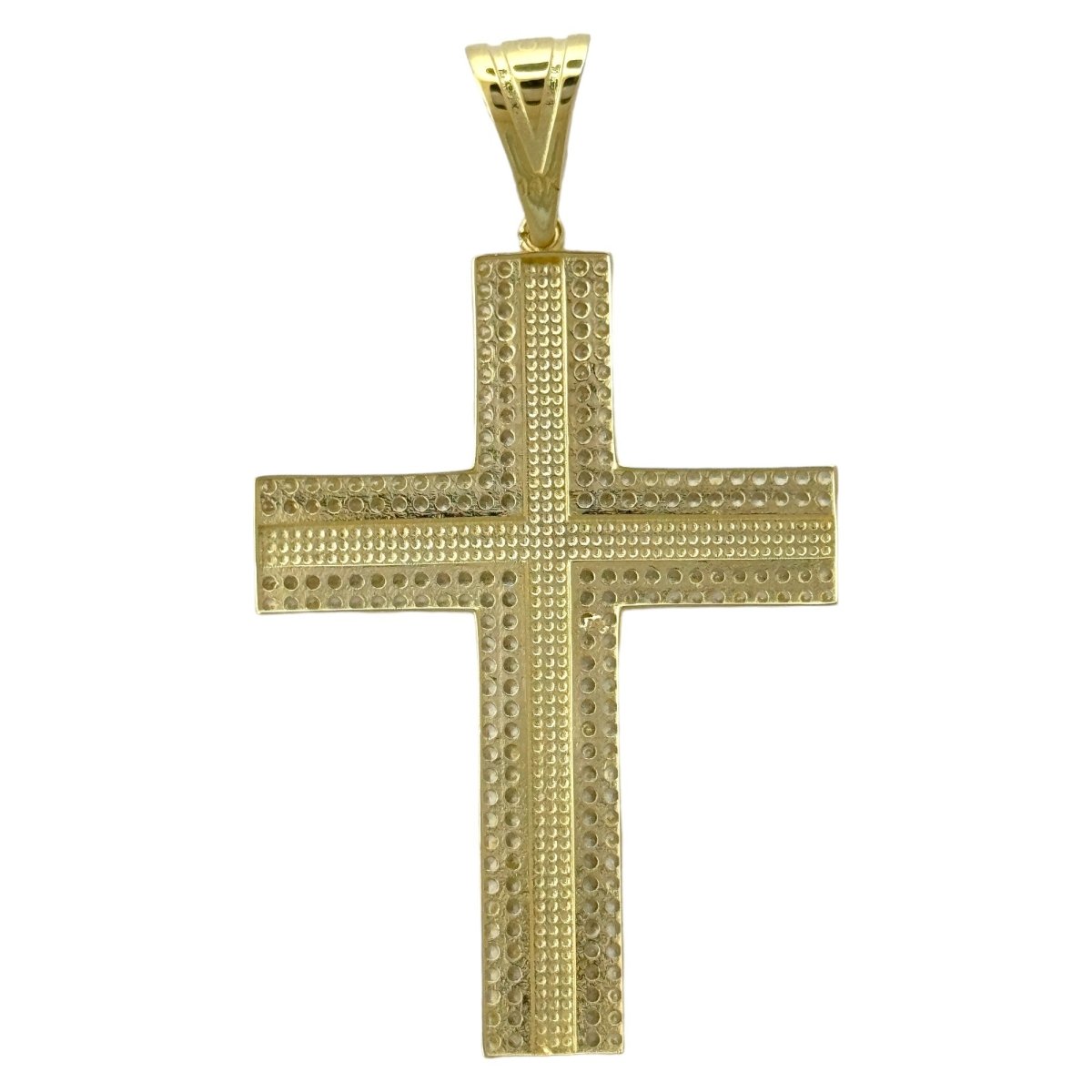 14KT Gold Cross Pendant - 5mm Bail, 6.66 Grams.