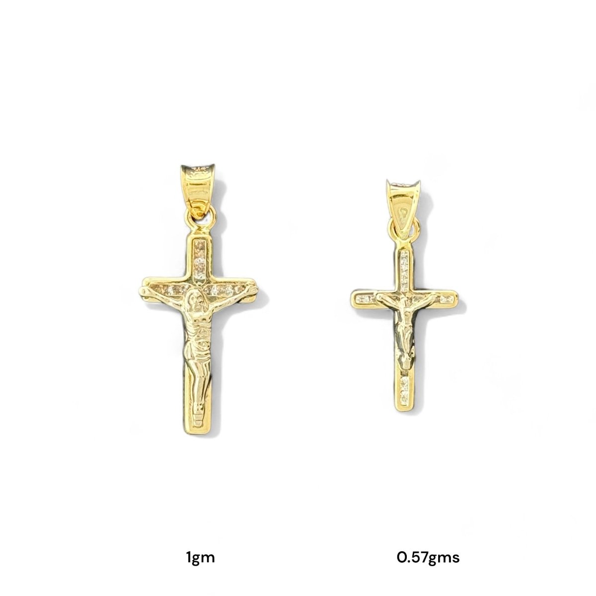 14KT Gold Crucifix Pendant - 1g,0.57g