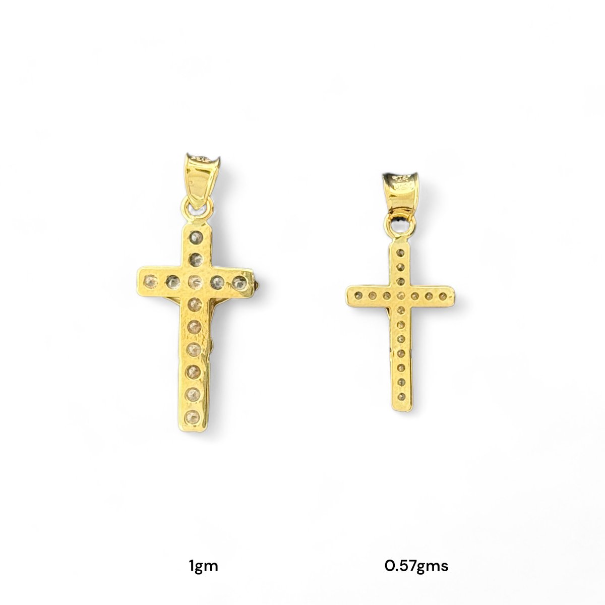 14KT Gold Crucifix Pendant - 1g,0.57g