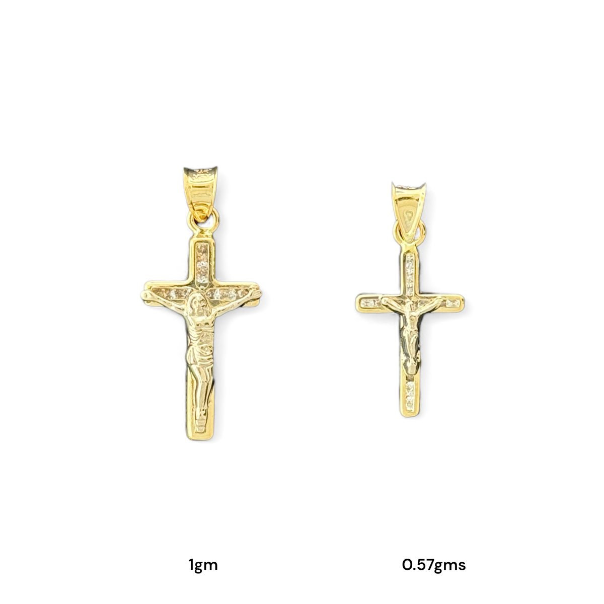 14KT Gold Crucifix Pendant - 1g,0.57g