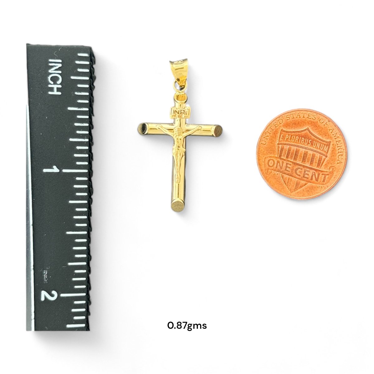 14KT Gold Crucifix Pendants - 1.72g, 1.31g, 0.87g