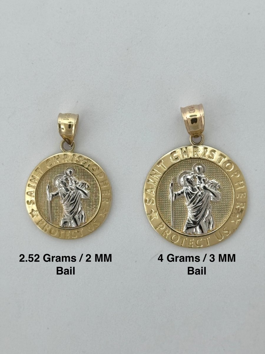 14KT Gold Saint Christopher Pendants