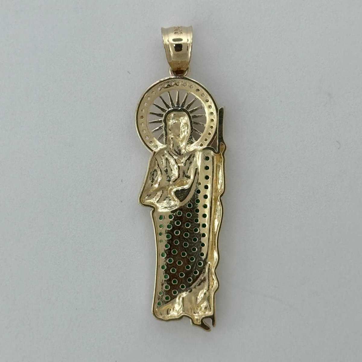 14KT Gold Saint Jude Pendants - 3mm Bail, 2 Inches.
