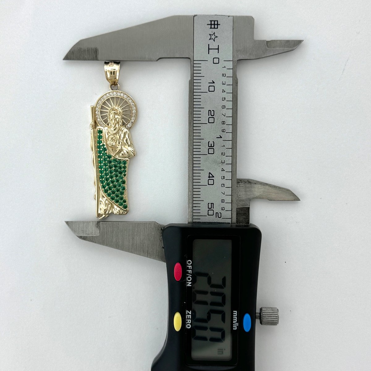 14KT Gold Saint Jude Pendants - 3mm Bail, 2 Inches.