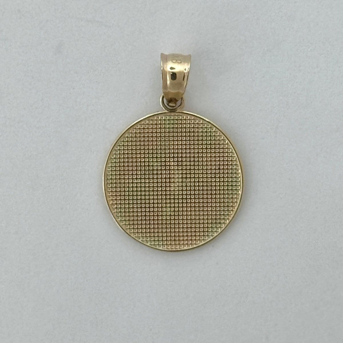 14KT Gold Saint Michael Pendant - 1.5mm Bail, 1.78 Grams, 0.92 Inches.