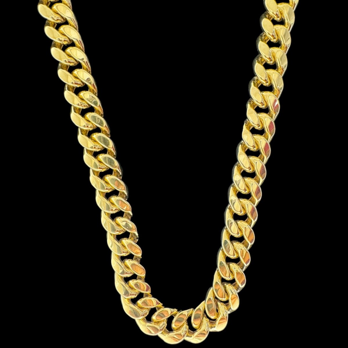 14KT Hollow Miami Cuban Necklace